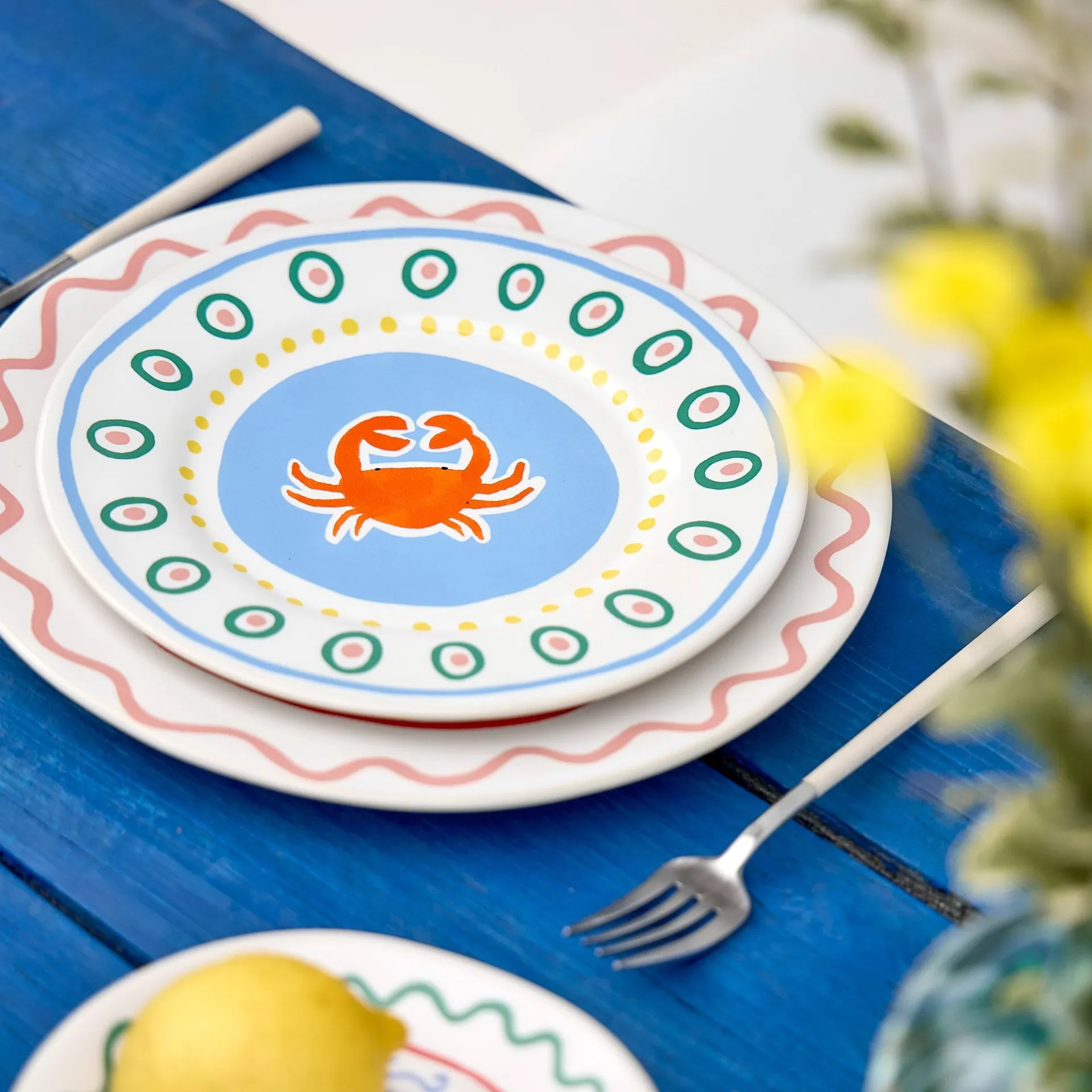 Summer Bliss prato de sobremesa, Crab, Ø22 cm Costa Nova