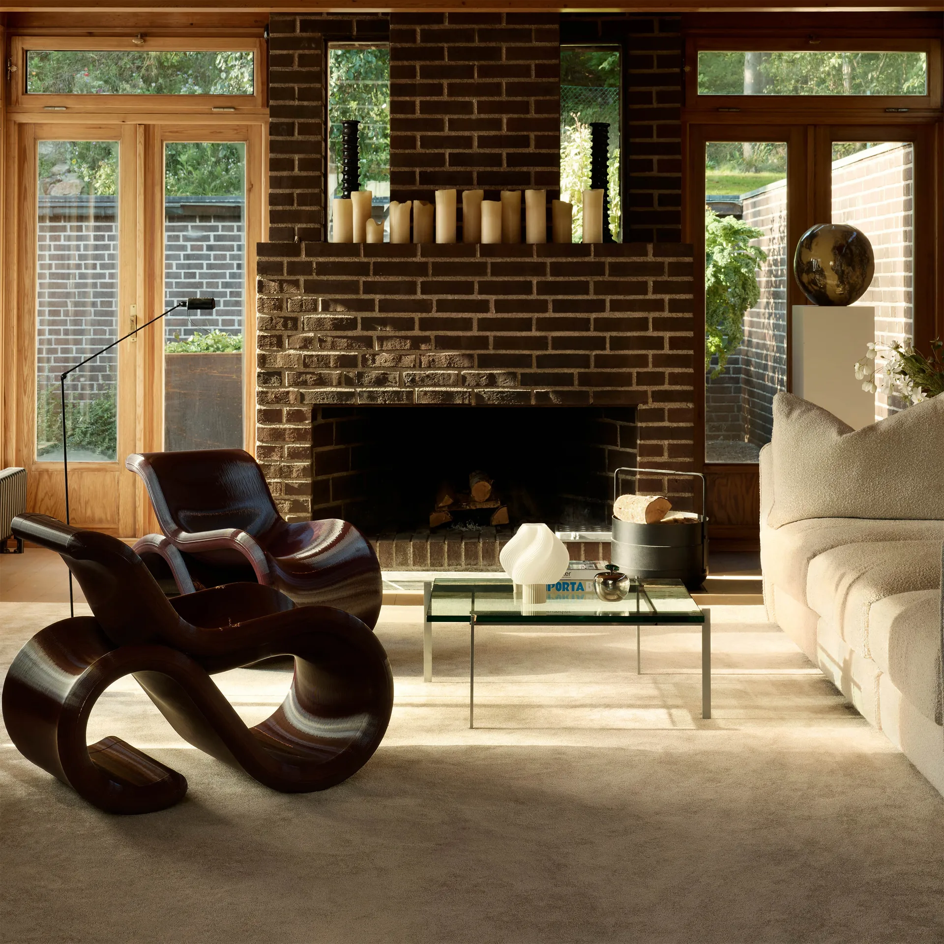 Cadeira lounge Éclair, Cereja Crème Atelier