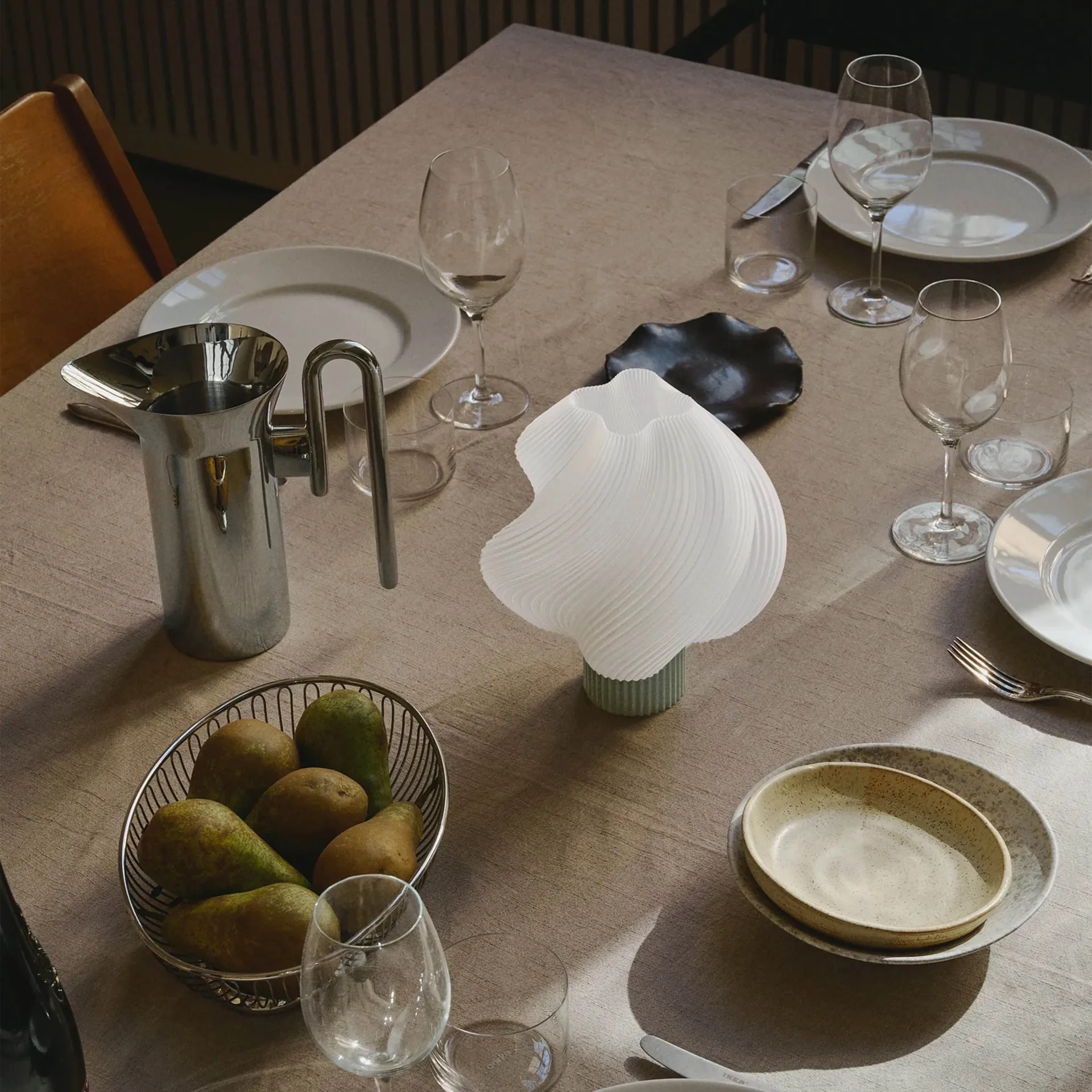 Soft Serve candeeiro de mesa portátil, Matcha, 23 cm Crème Atelier