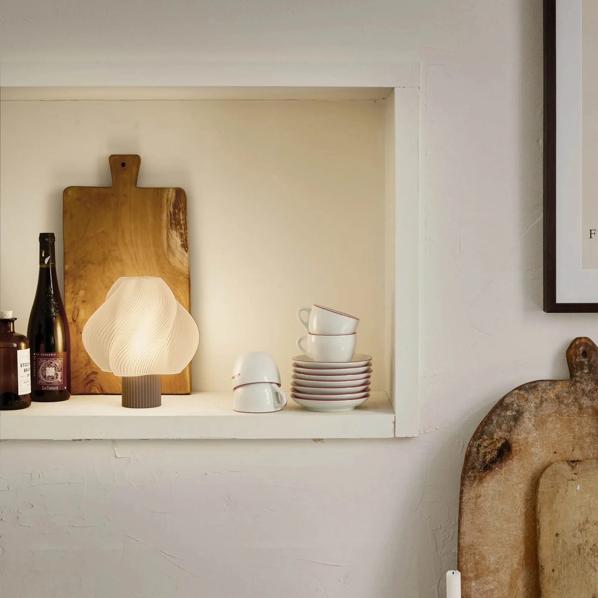 Soft Serve candeeiro de mesa portátil, Mocha, 23 cm Crème Atelier