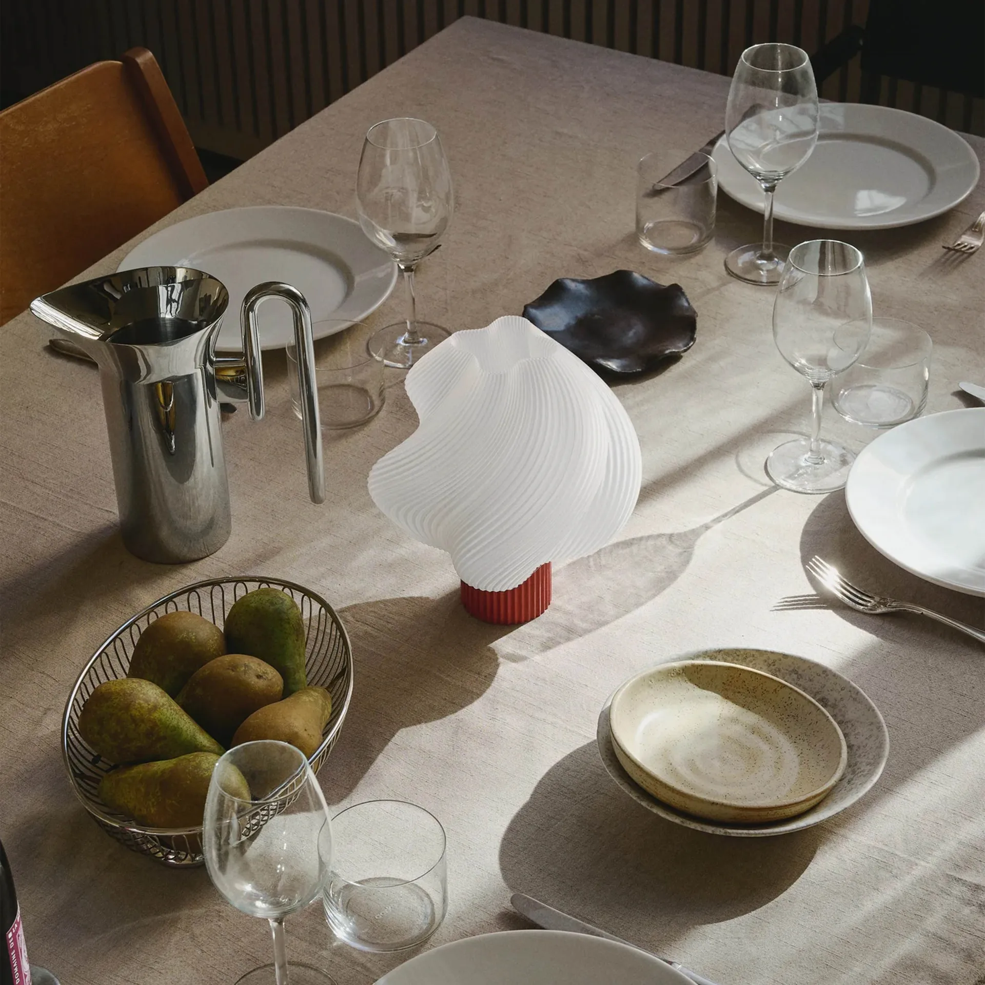 Soft Serve candeeiro de mesa portátil, Ruibarbo, 23 cm Crème Atelier