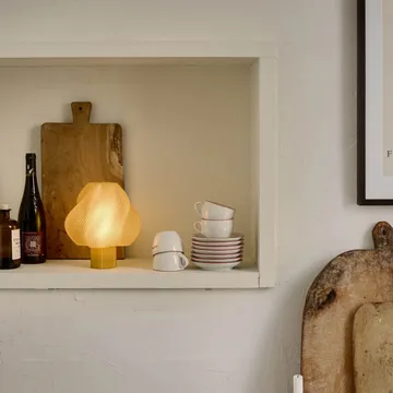 Soft Serve candeeiro de mesa portátil - Sorbete de limoncello, 23 cm - Crème Atelier