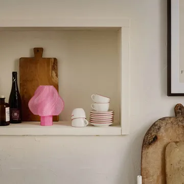 Soft Serve candeeiro de mesa portátil - Sorbete de rosa, 23 cm - Crème Atelier