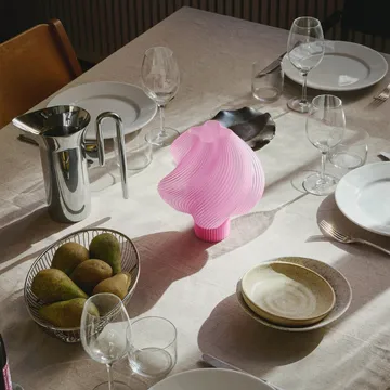 Soft Serve candeeiro de mesa portátil - Sorbete de rosa, 23 cm - Crème Atelier