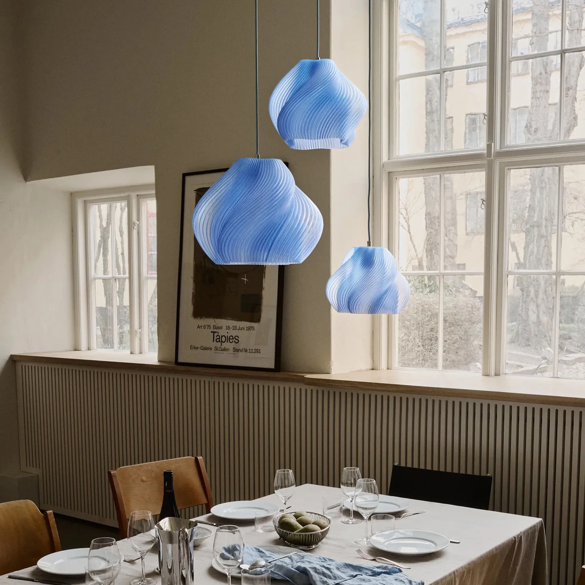 Soft Serve pendente, Blueberry sorbet-brass, 02, 25 cm Crème Atelier