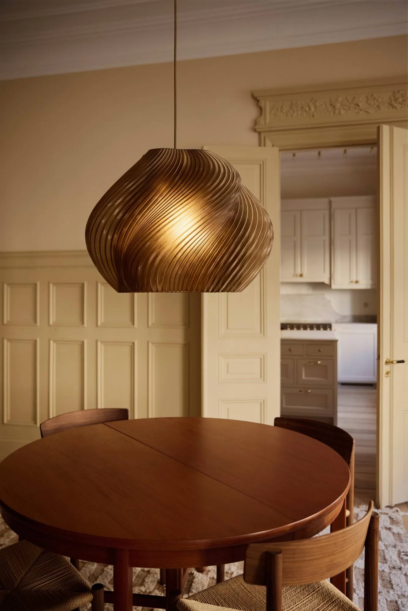 Soft Serve pendente, Caramel-chrome, Mega, 60 cm Crème Atelier