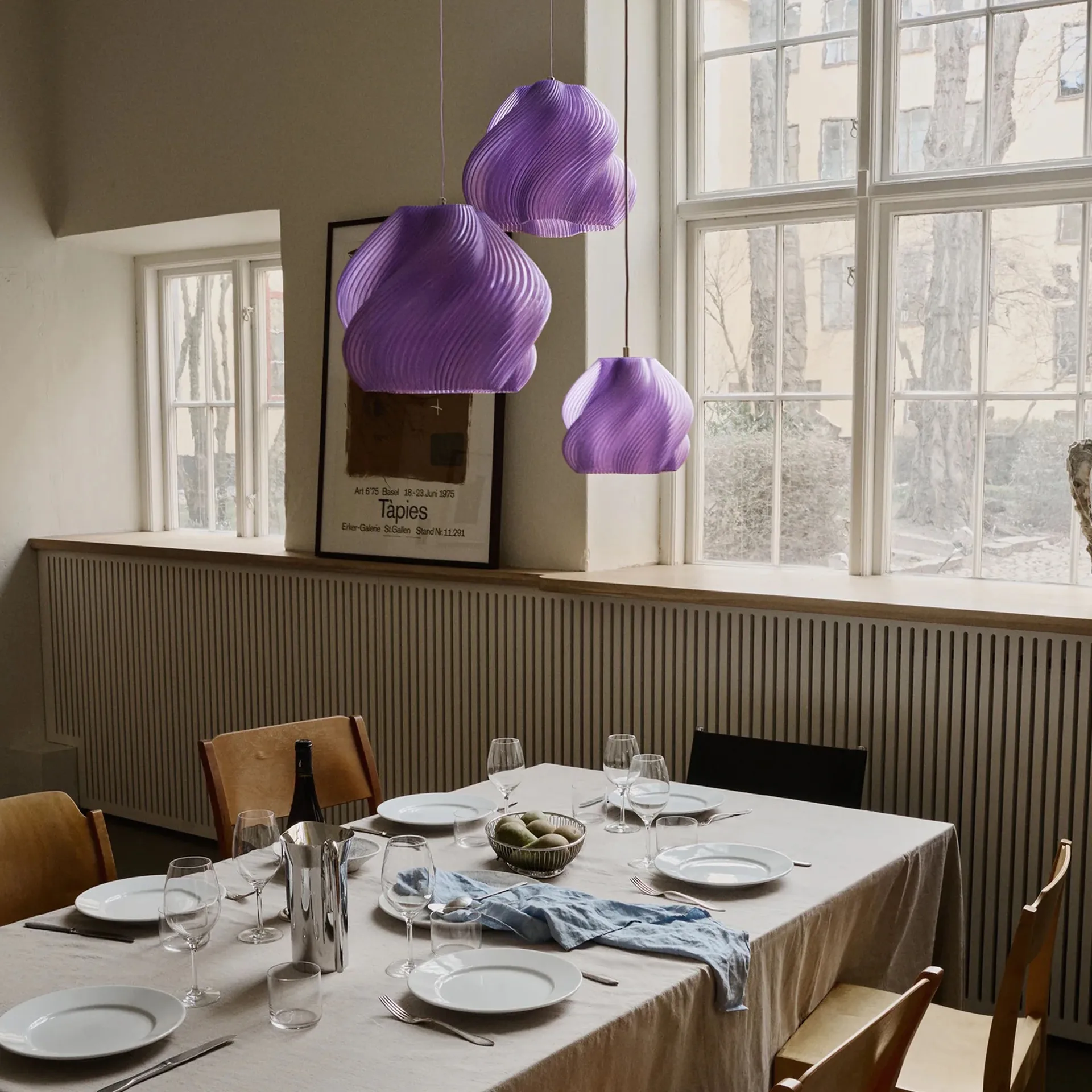 Soft Serve pendente, Lavender sorbet-chrome, 03, 30 cm Crème Atelier