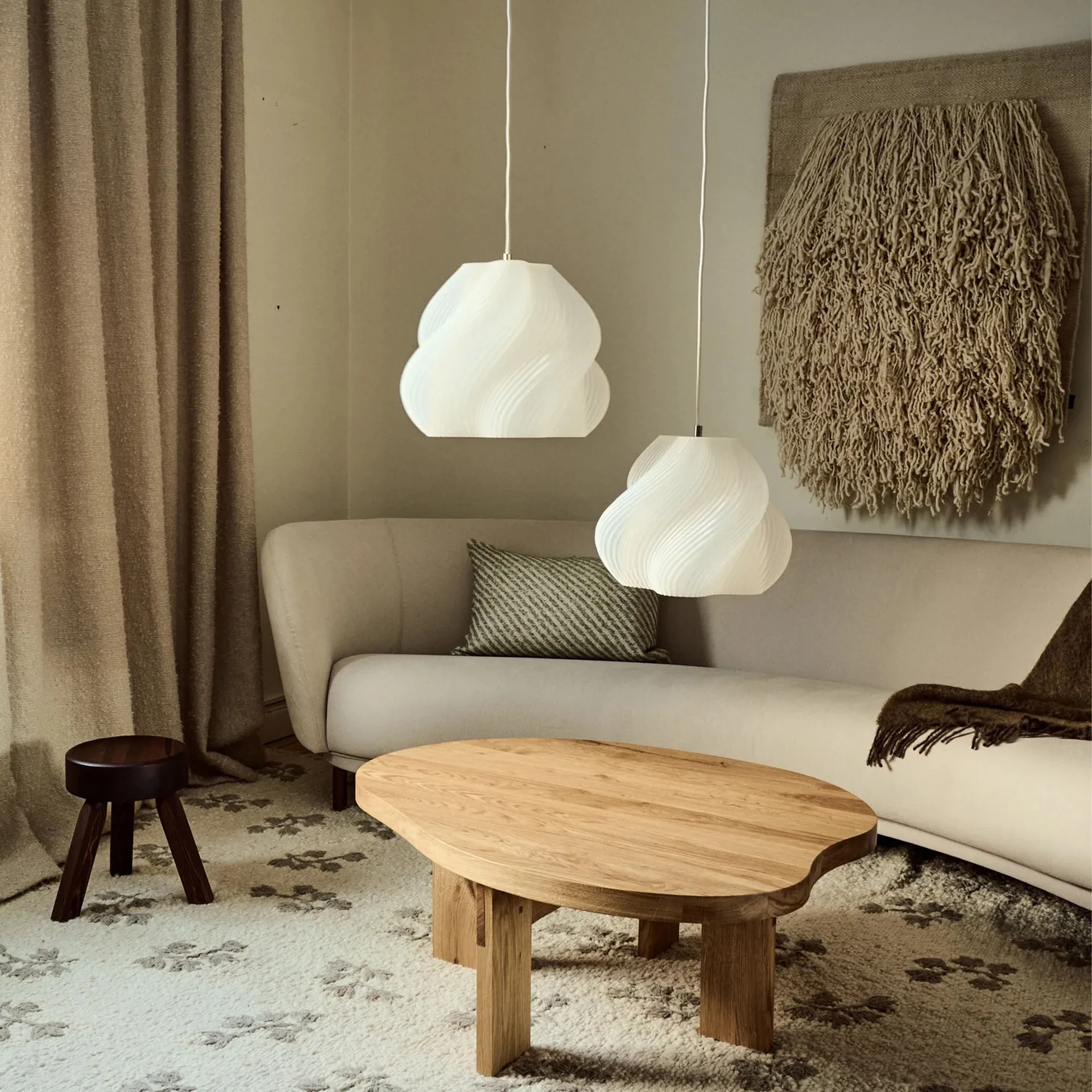 Soft Serve pendente, White-brass, 03, 30 cm Crème Atelier