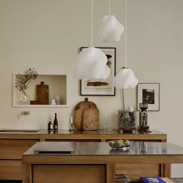 Soft Serve pendente - White-chrome, 01, 20 cm - Crème Atelier