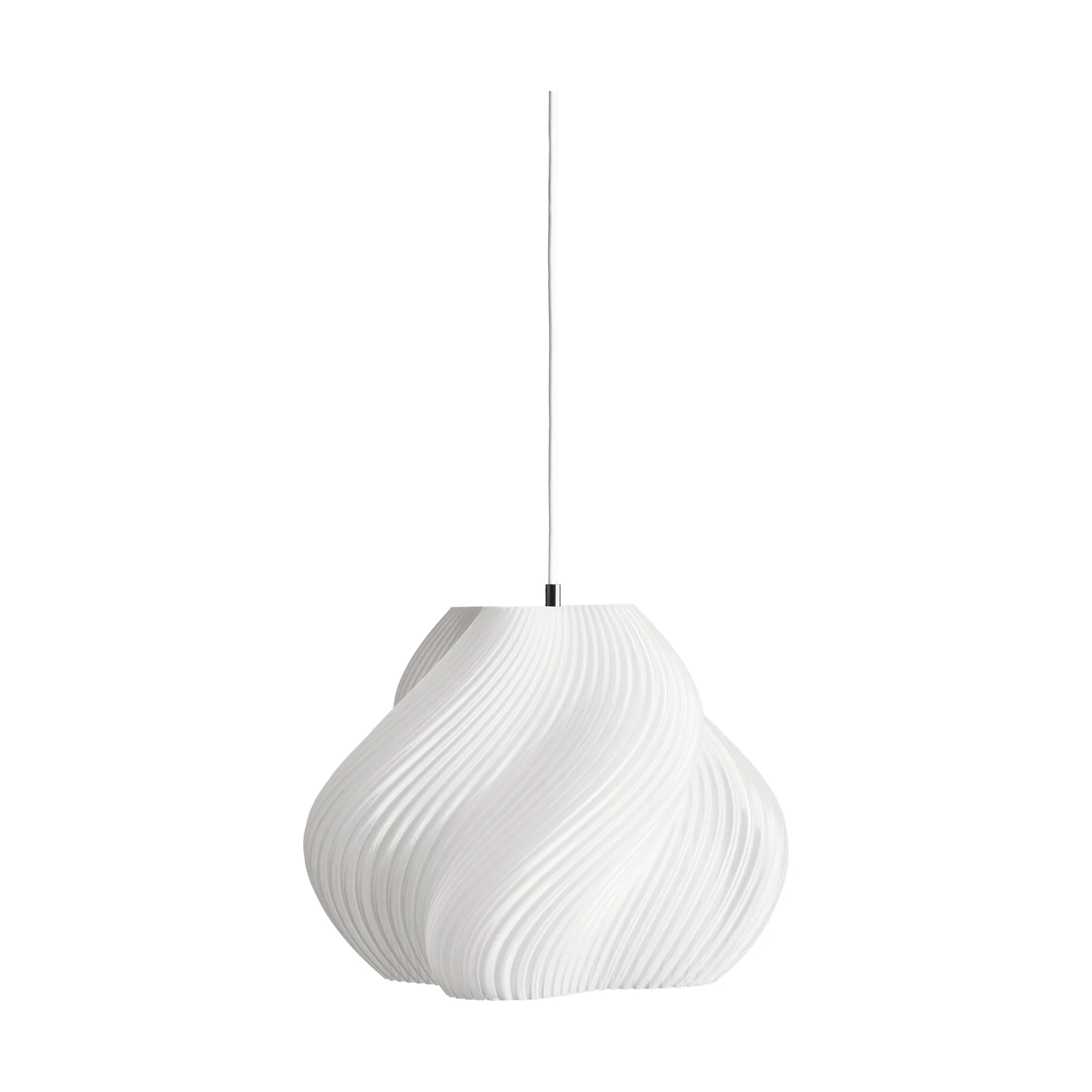 Soft Serve pendente, White-chrome, 03, 30 cm Crème Atelier