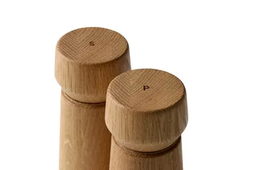 Conjunto de moinhos de sal e pimenta Amsterdam - Natural, carvalho FSC, 2 peças - Crushgrind