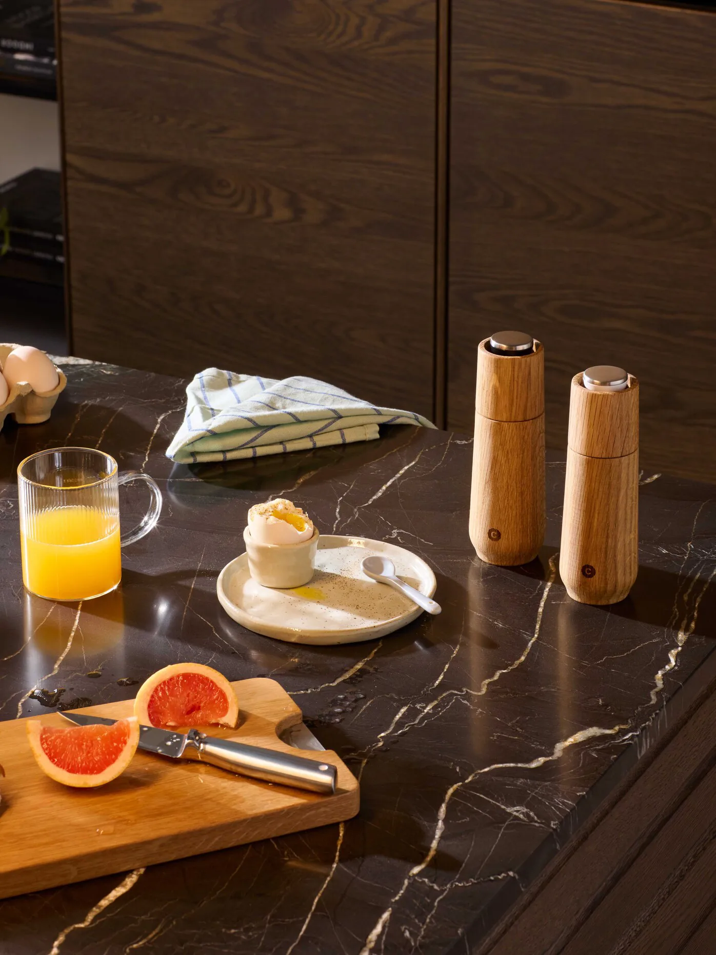 Conjunto de moinhos de sal e pimenta Champagne, Natural, 2 peças Crushgrind