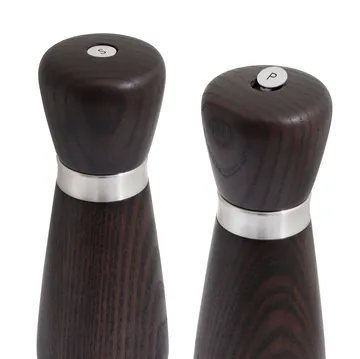 Moinho de especiarias Kyoto - Vidrado castanho, cinzeiro FSC, 17 cm - Crushgrind
