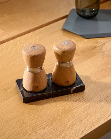 Suporte para moinhos de especiarias Tabletopper - mármore preto - Crushgrind
