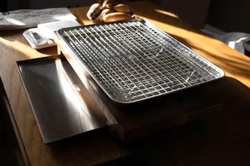 Culimat Tabuleiro com grelha de arrefecimento - Aço inoxidável, 40,5x30,5 cm - Culimat