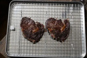 Culimat Tabuleiro com grelha de arrefecimento - Aço inoxidável, 40,5x30,5 cm - Culimat