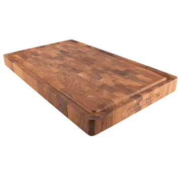 Tábua de cortar em carvalho lamelado com calha - 50x30 cm - Culimat