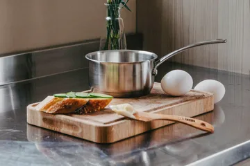 Tábua de cortar em carvalho lamelado com calha - 60x40 cm - Culimat