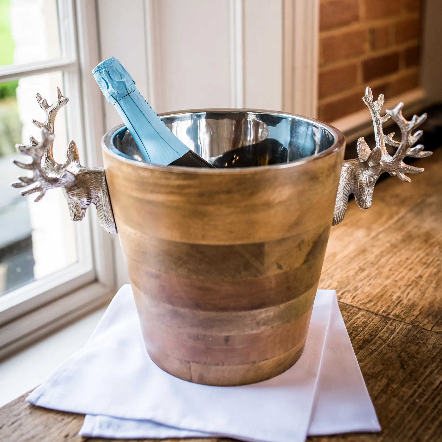 Balde refrigerador de madeira de mangueira Huntsman, 20 cm Culinary Concepts