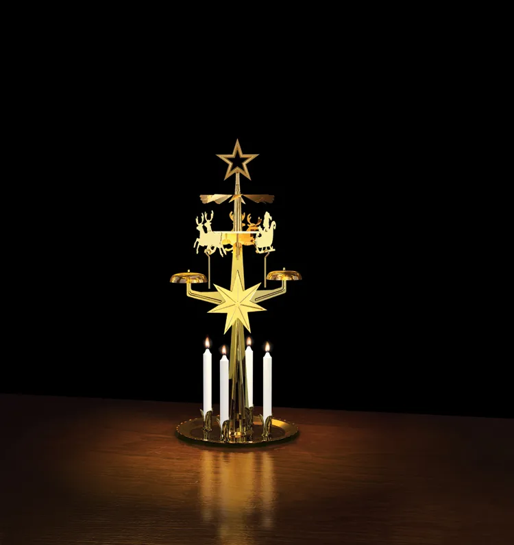 Carrossel de Natal original com anjos, Latão Dala Industrier