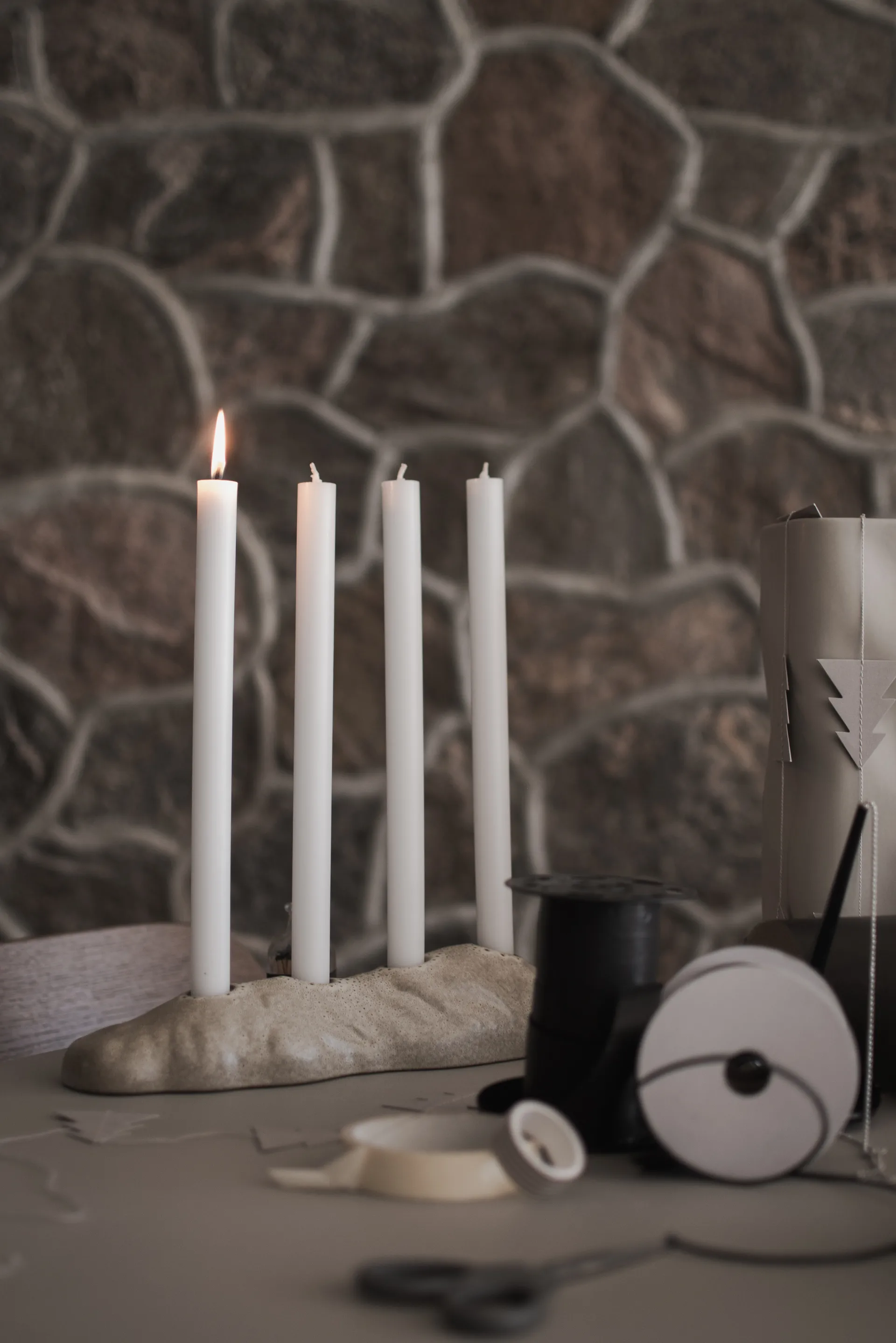 Base castiçal de advento, Bege DBKD