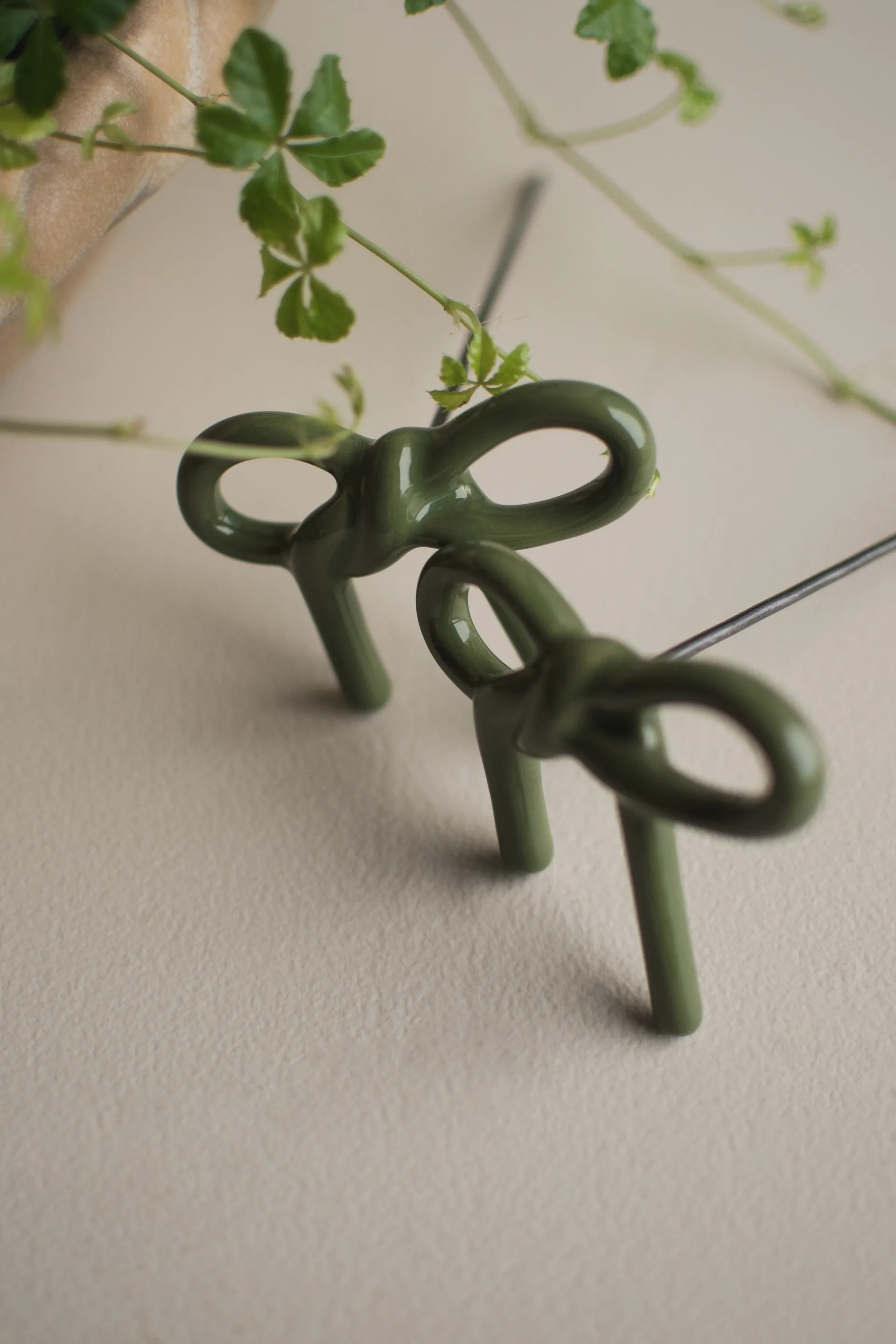 Bow decoração floral , Verde brilhante DBKD