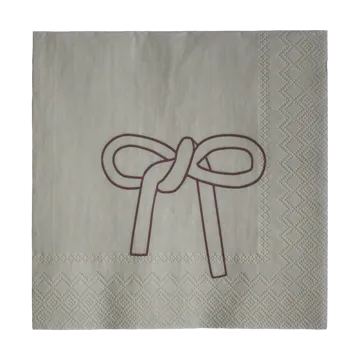 Bow guardanapo de papel 33x33 cm 20 un. - Beige - DBKD