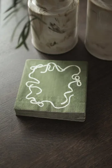Bow guardanapo de papel 33x33 cm 20 un. - Verde - DBKD