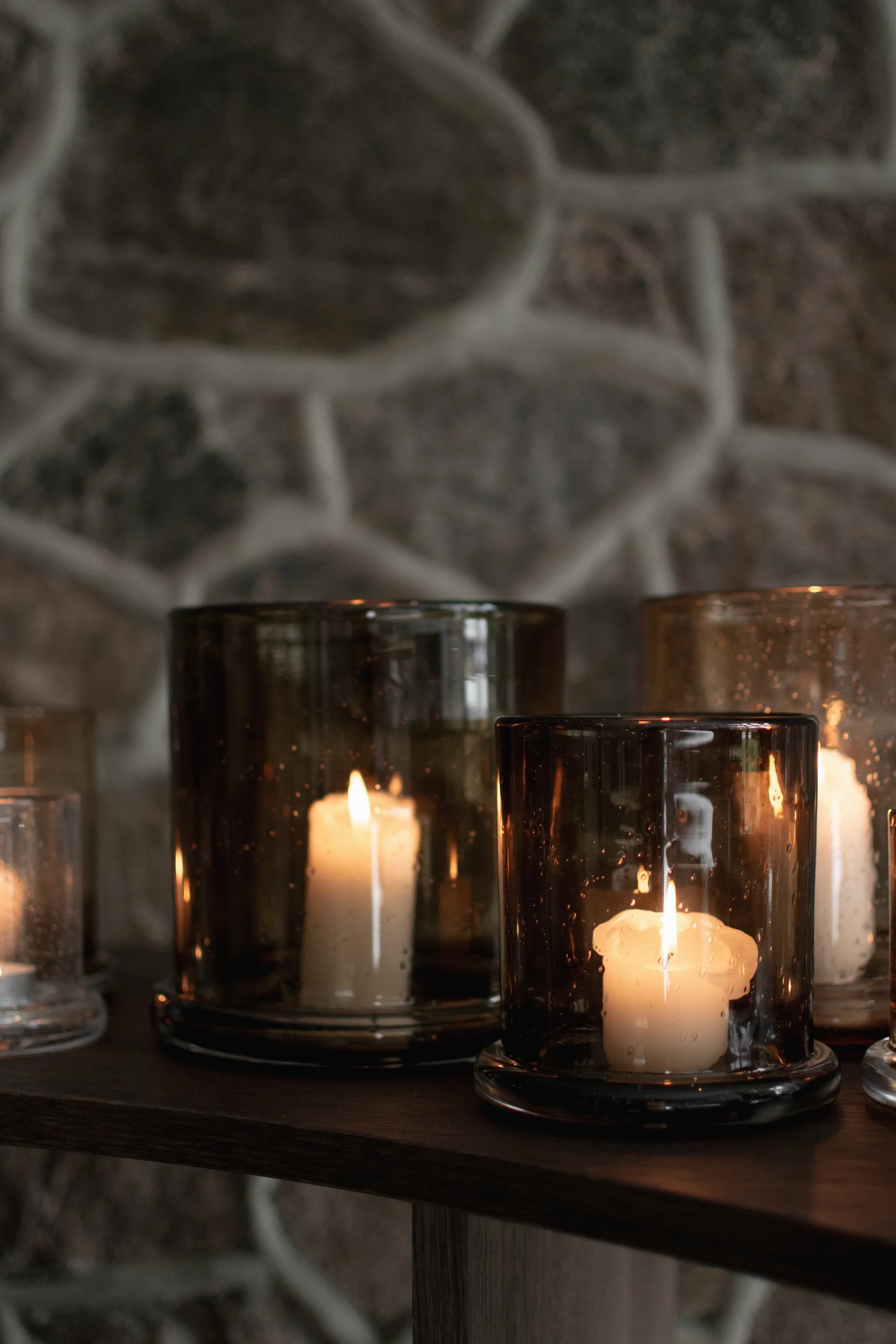 Bubble porta-velas Ø10 cm, Brown DBKD