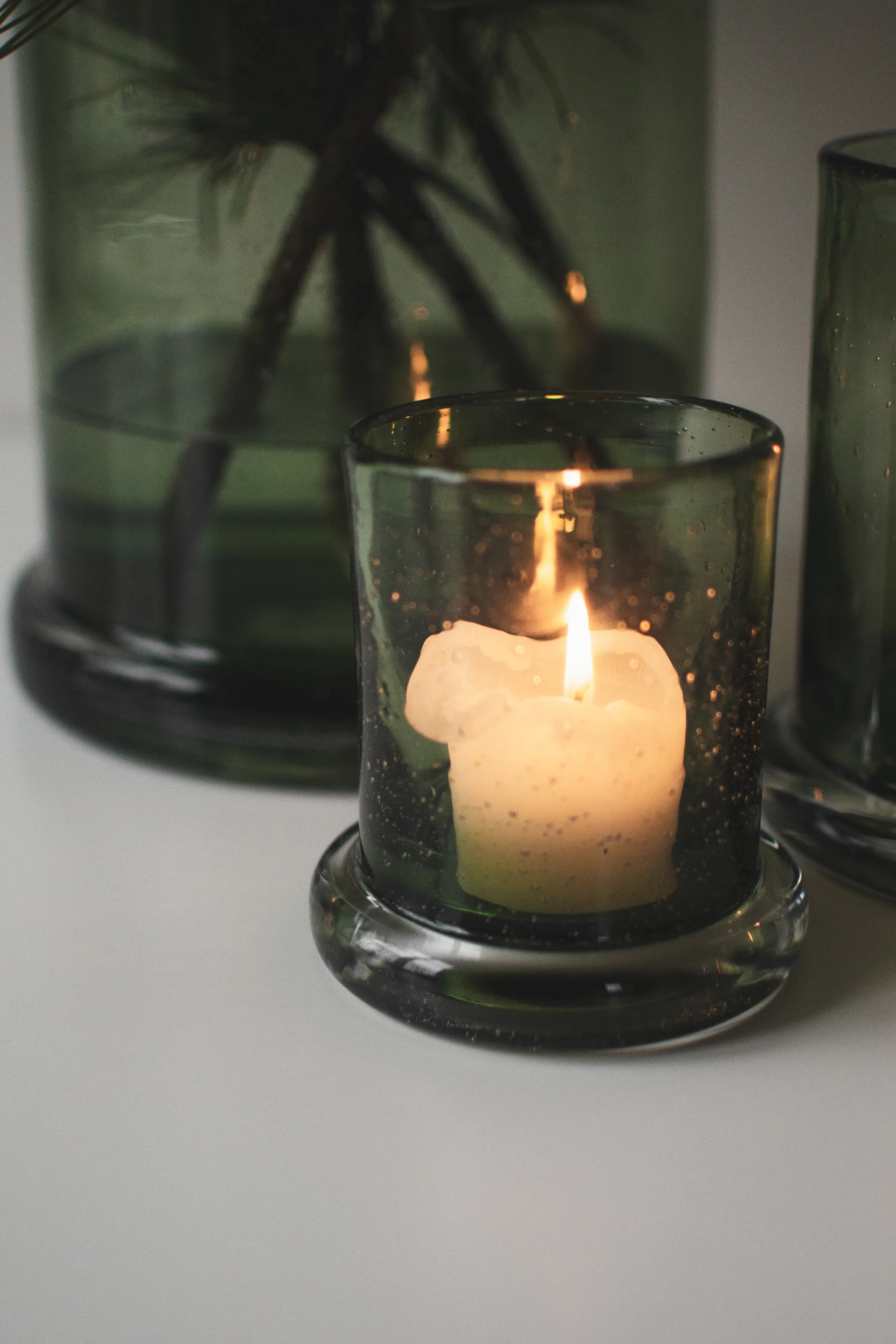 Bubble porta-velas Ø10 cm, Verde DBKD