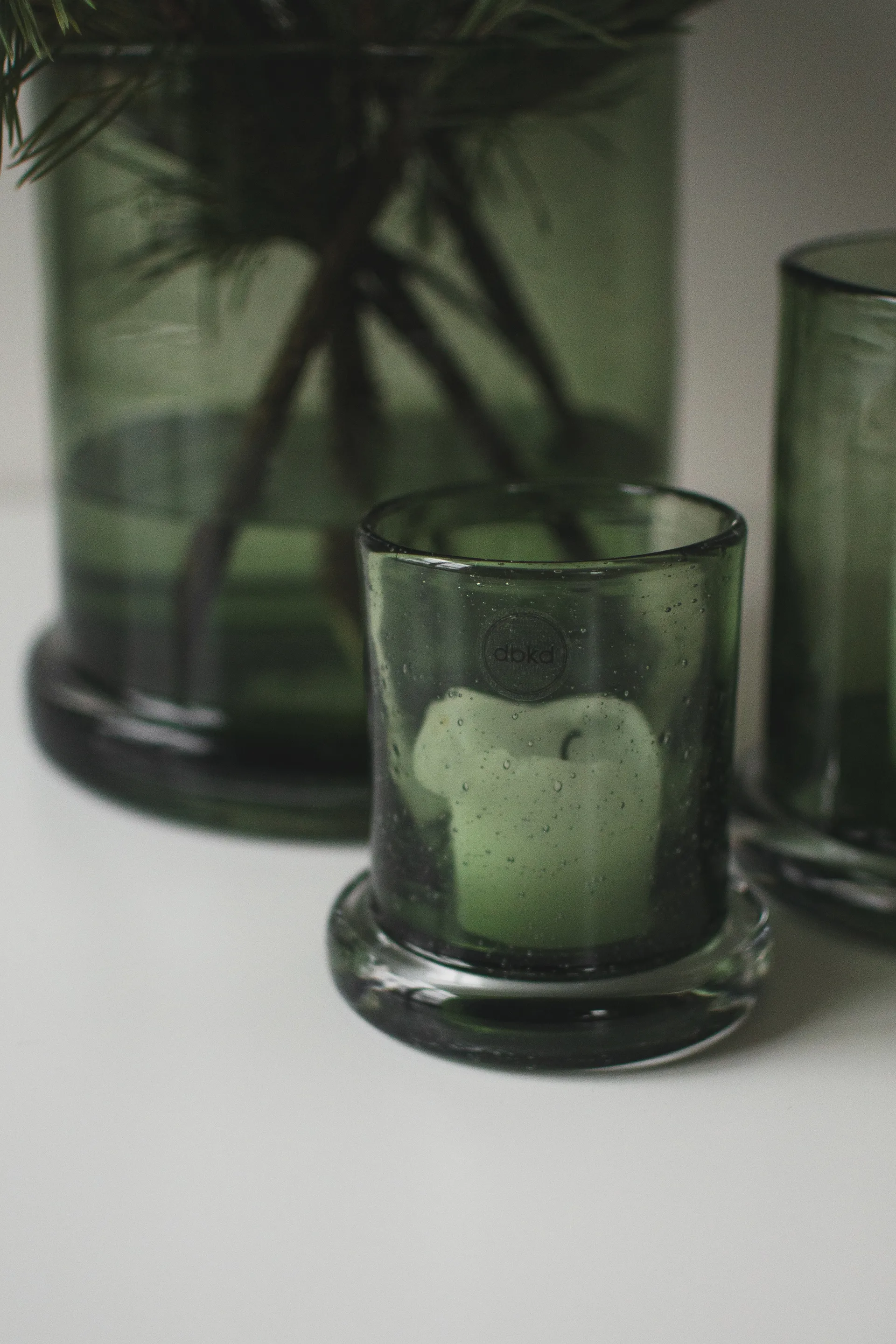 Bubble porta-velas Ø10 cm, Verde DBKD
