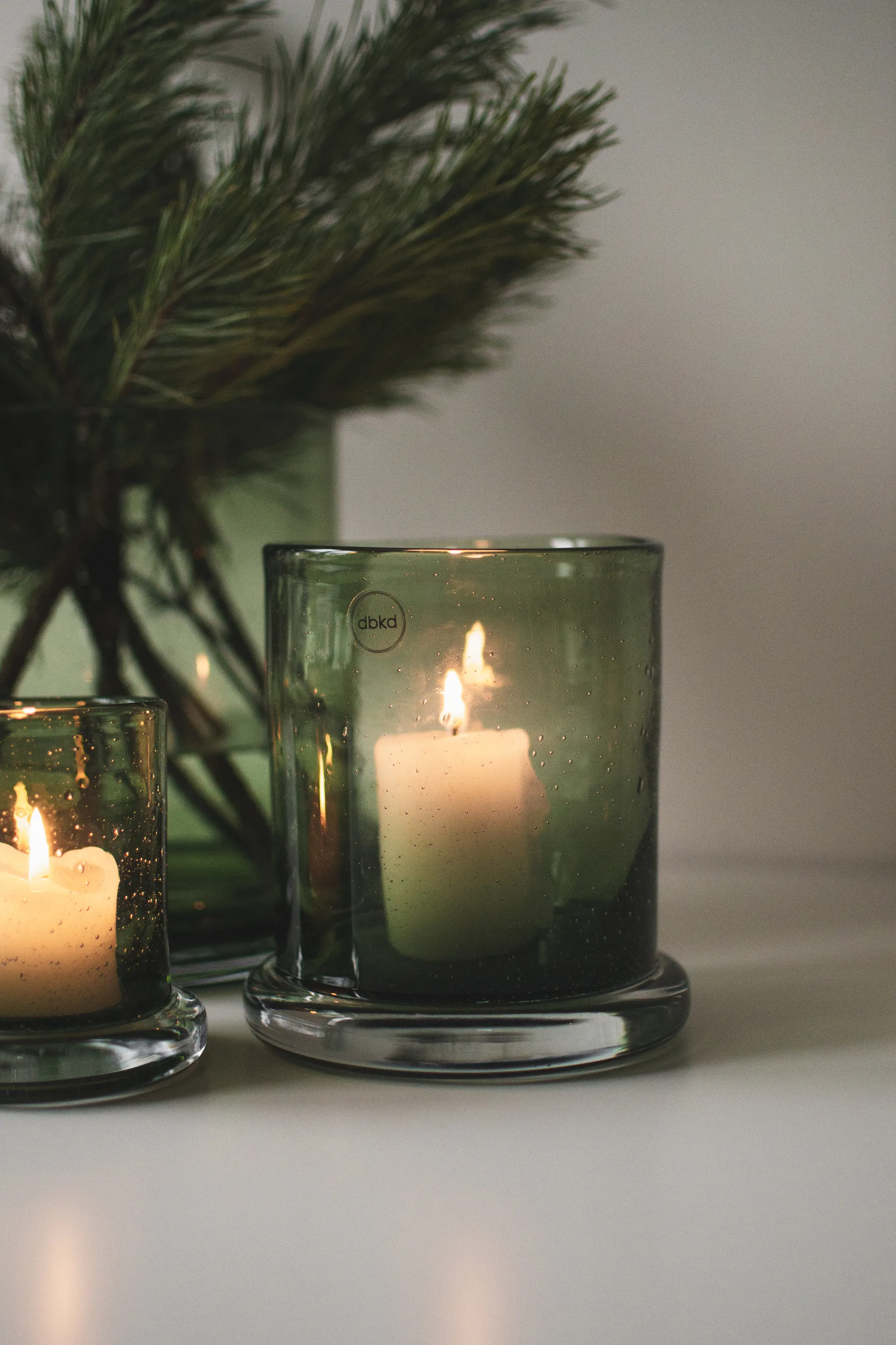 Bubble porta-velas Ø14 cm, Verde DBKD