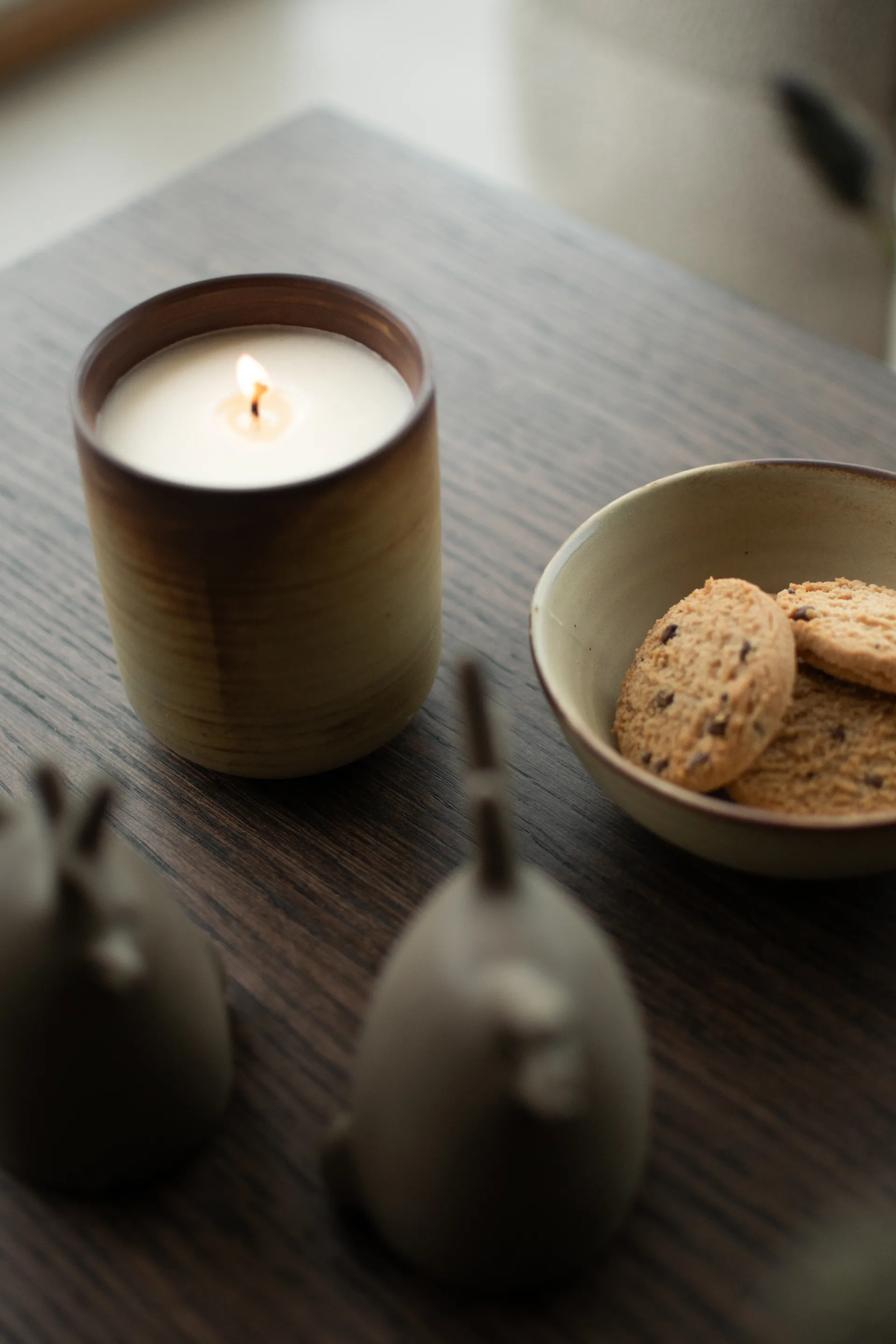 Burn vela perfumada 60 h, Creme-castanho DBKD