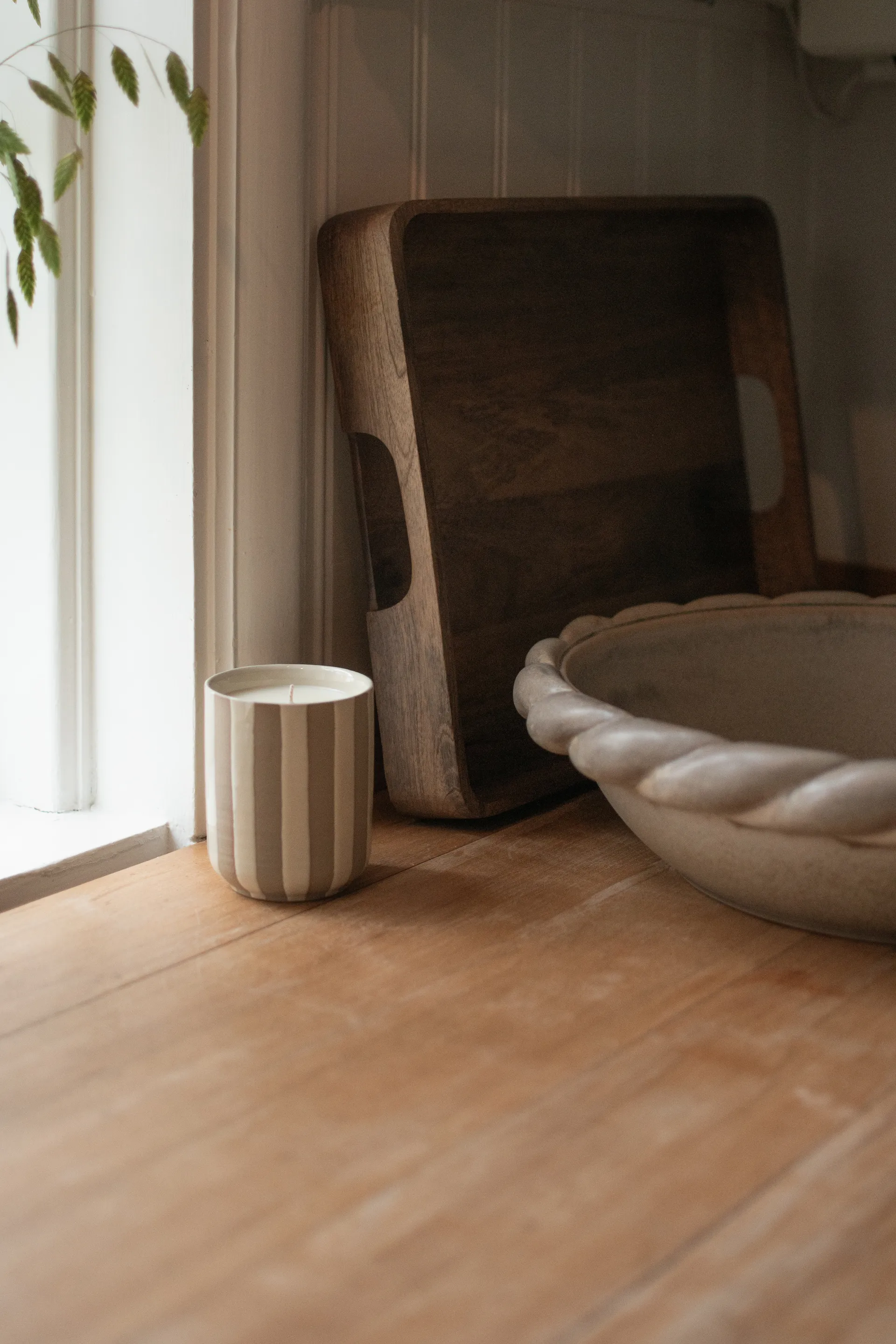 Burn vela perfumada 60 h, Stripe creme DBKD