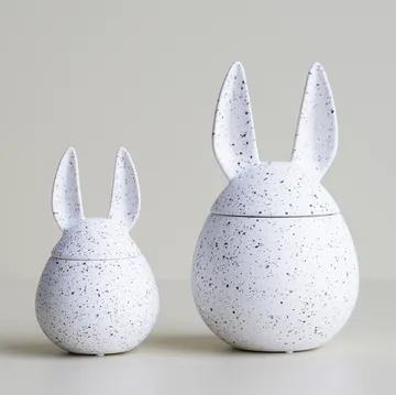 DBKD Eating rabbit tigela pequena - White dot - DBKD