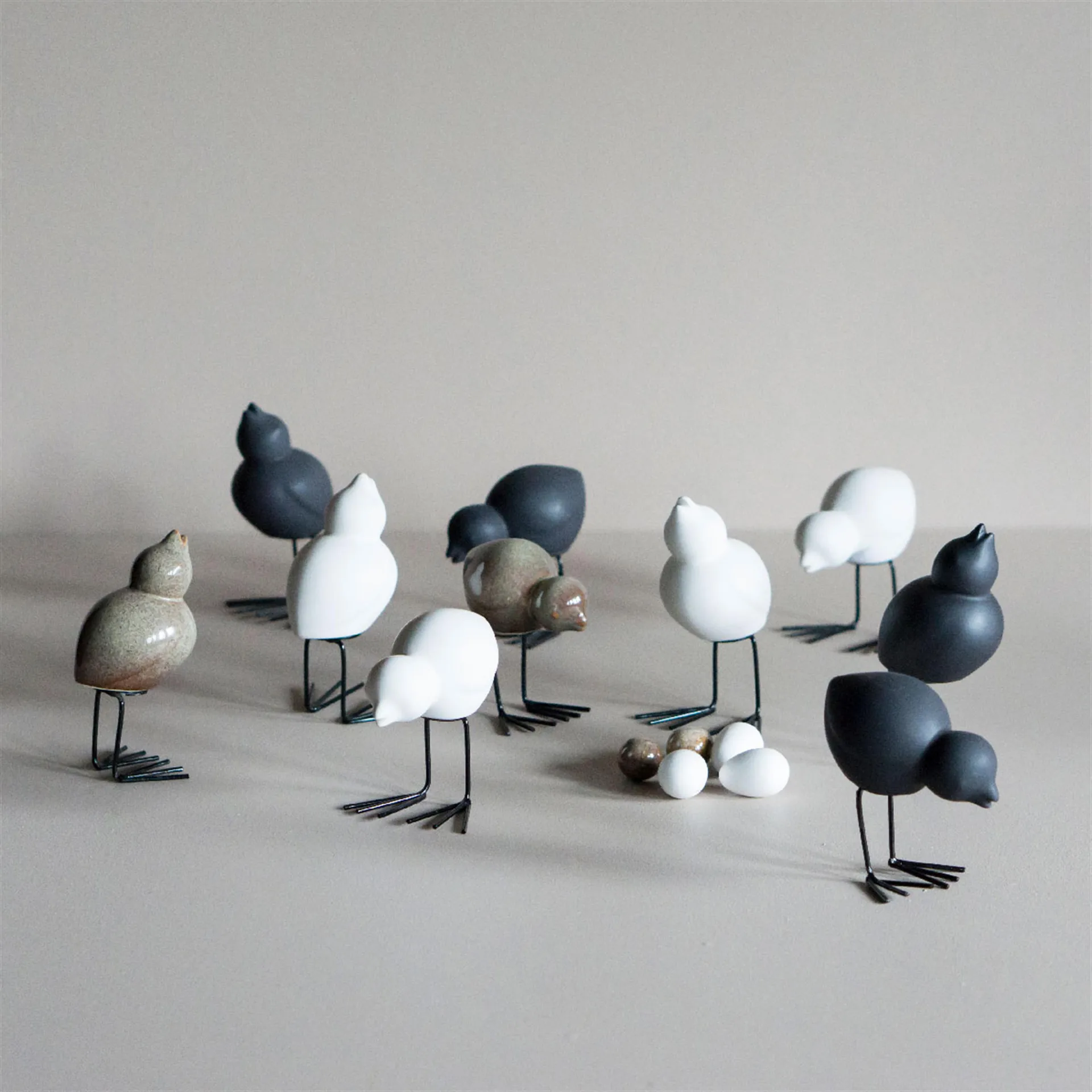 DBKD Swedish Birds decoração de Páscoa 2 unidades, Black DBKD