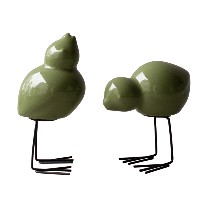 DBKD Swedish Birds decoração de Páscoa 2 unidades - Shiny green - DBKD