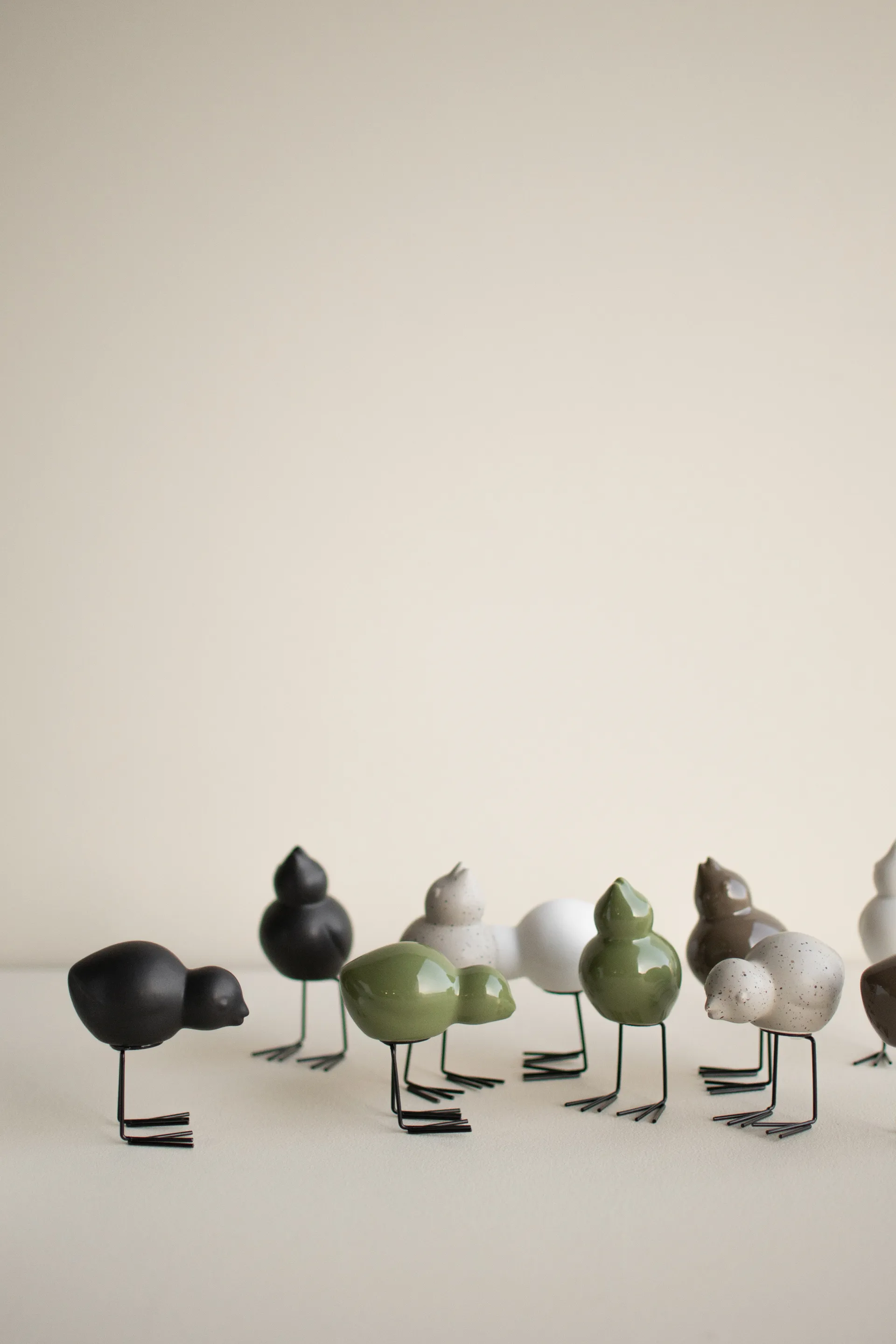 DBKD Swedish Birds decoração de Páscoa 2 unidades, Shiny green DBKD DBKD Swedish Birds decoração de Páscoa 2 unidades, Shiny green DBKD