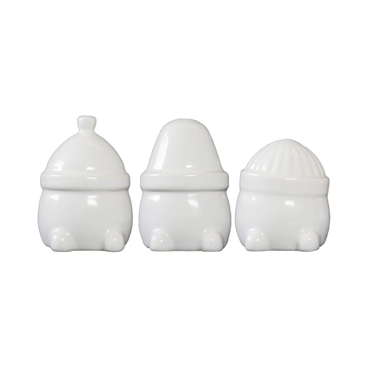 Decoração de Natal Hipster Triplets 3-unidades - Branco brilhante - DBKD