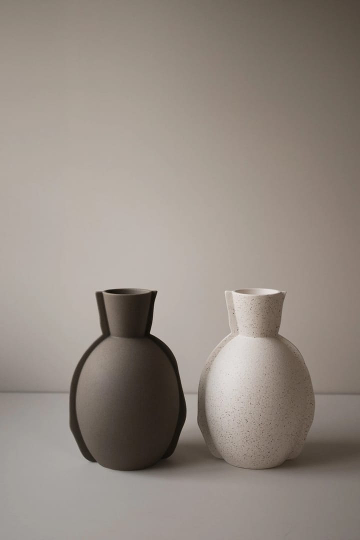 Edge vaso H30 cm, Creme dot DBKD