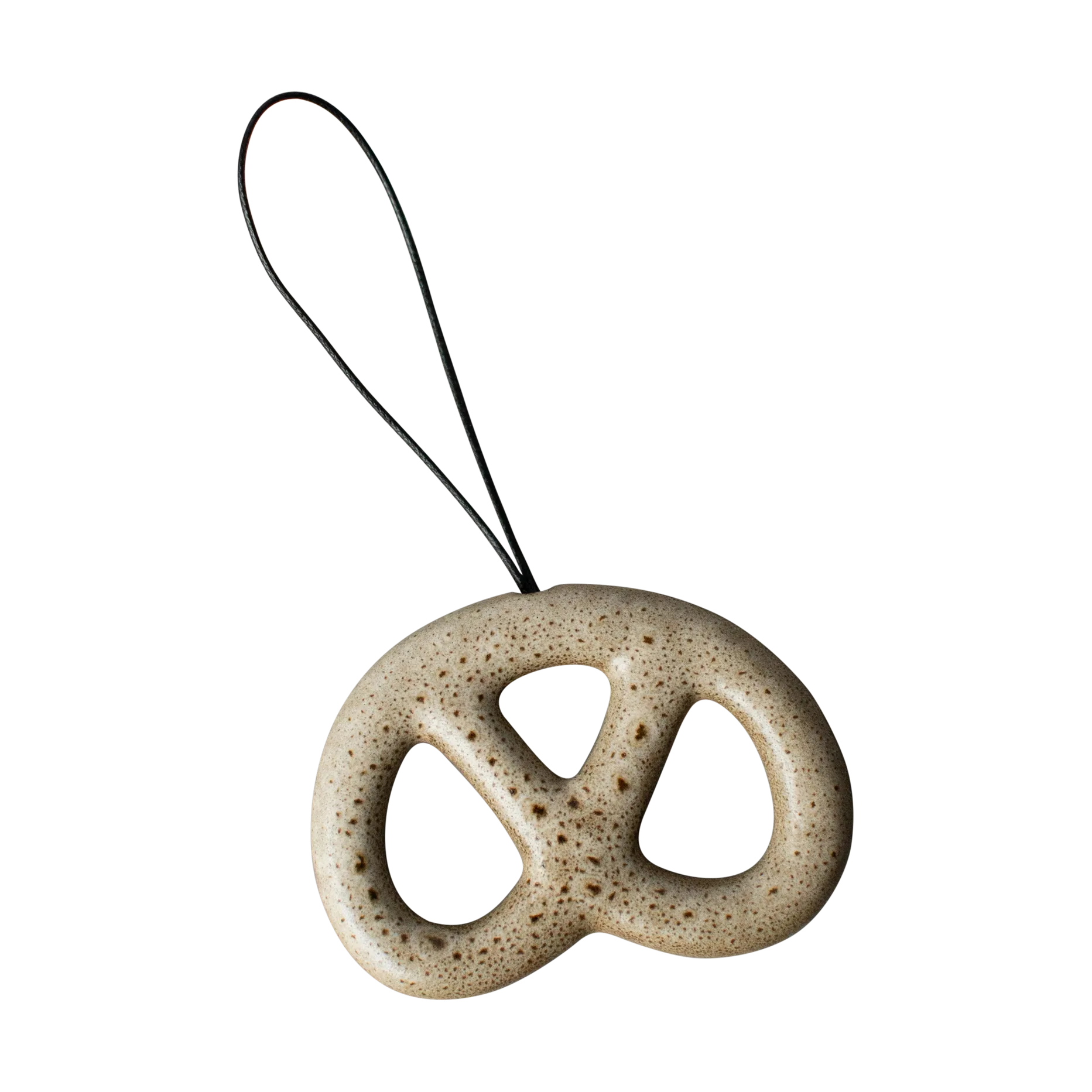 Enfeite Hanging Pretzel, Beige DBKD