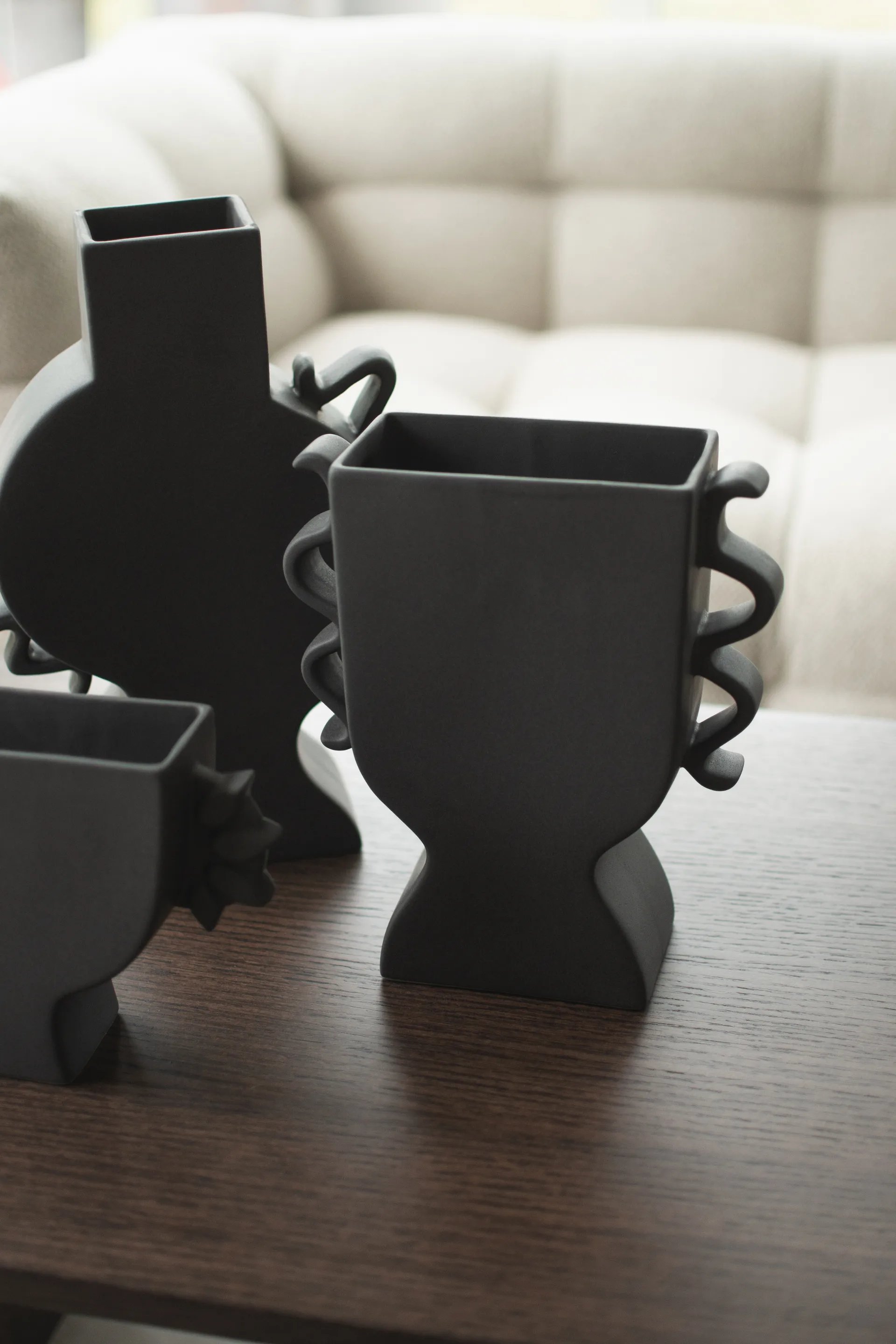 Flat vaso 25 cm, Preto DBKD