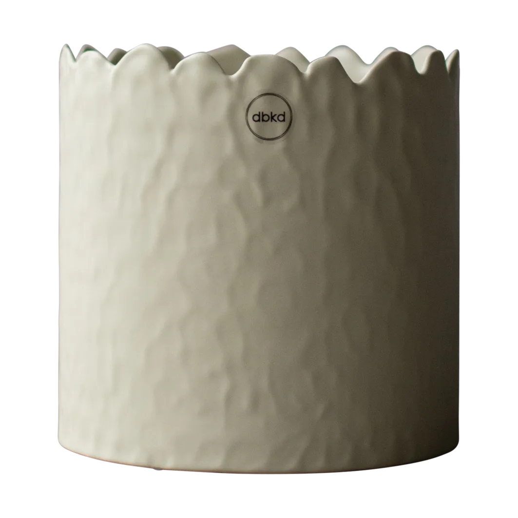 Flowery vaso Ø16 cm, Creme DBKD