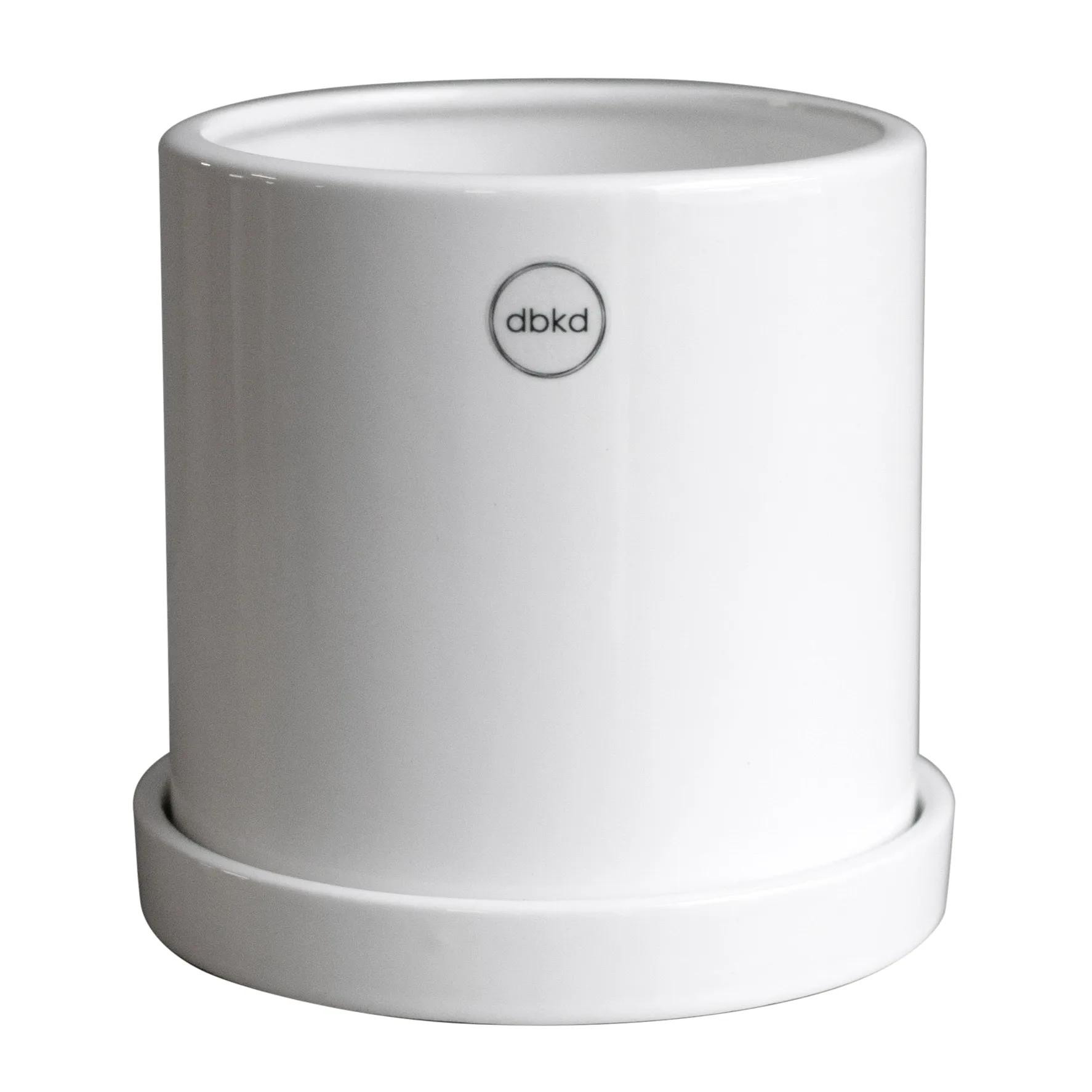 Grow vaso Ø13 cm com prato, Shiny white DBKD