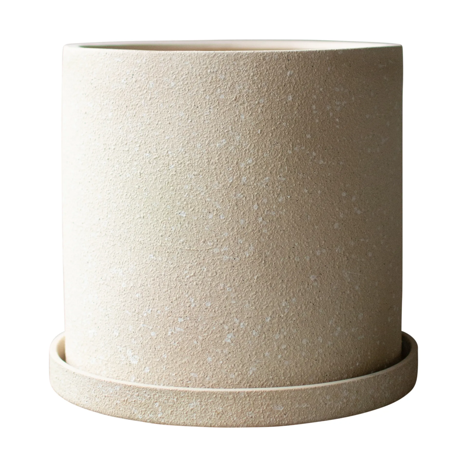 Grow vaso Ø30 cm com prato, Creme structure DBKD