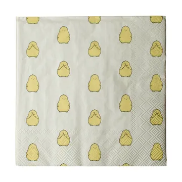 Guardanapo de papel Chubby chicken, pacote com 20 unidades - Amarelo, 33x33 cm - DBKD