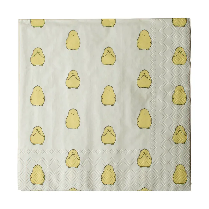 Guardanapo de papel Chubby chicken, pacote com 20 unidades - Amarelo, 33x33 cm - DBKD