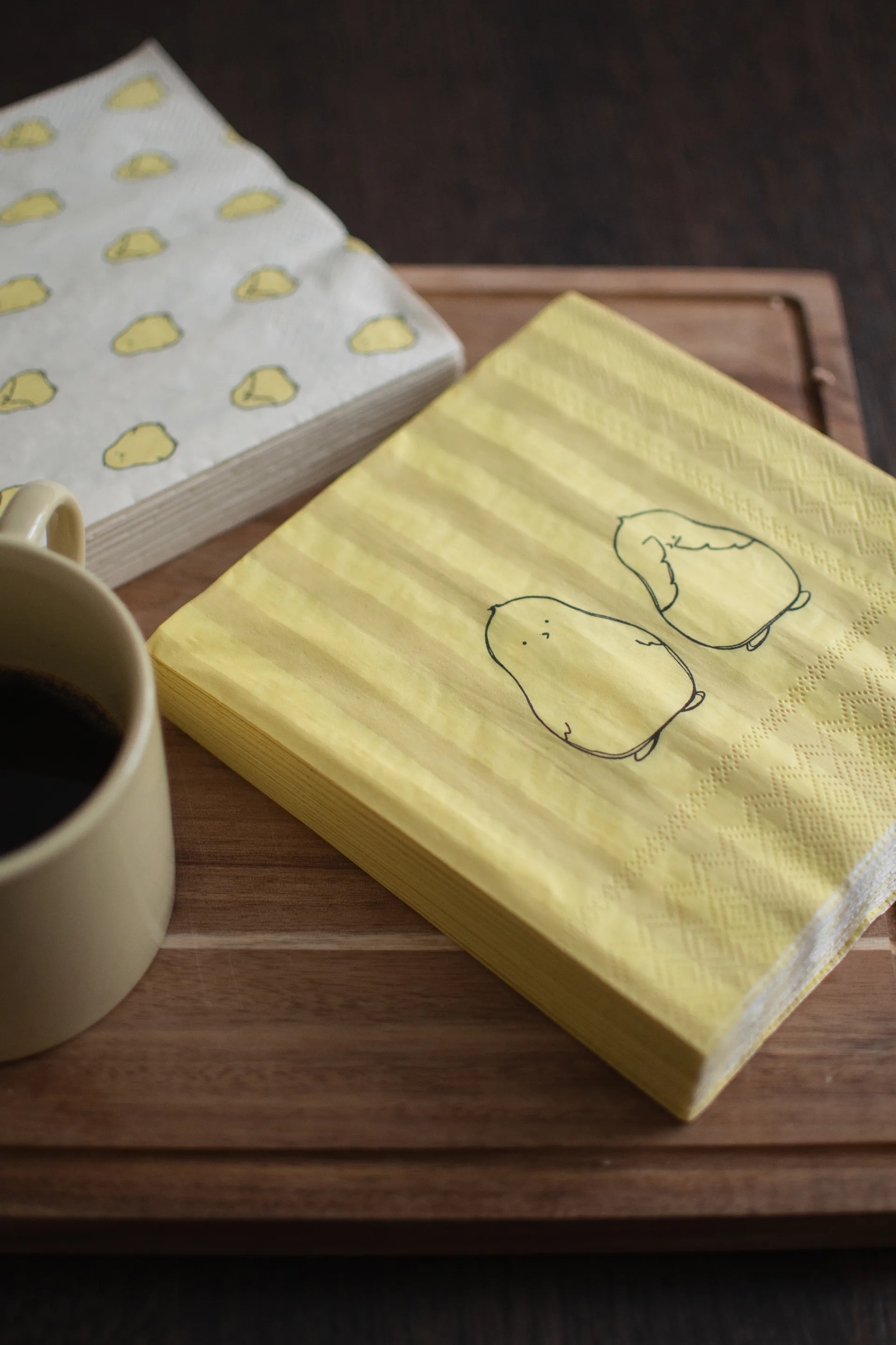 Guardanapo de papel Chubby chicken stripe, pacote com 20 unidades, Creme, 33x33 cm DBKD