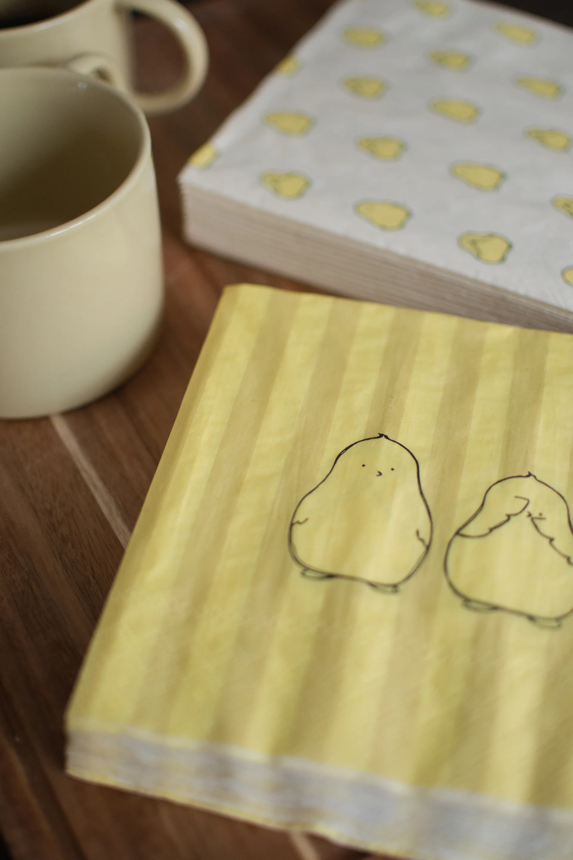 Guardanapo de papel Chubby chicken stripe, pacote com 20 unidades, Creme, 33x33 cm DBKD