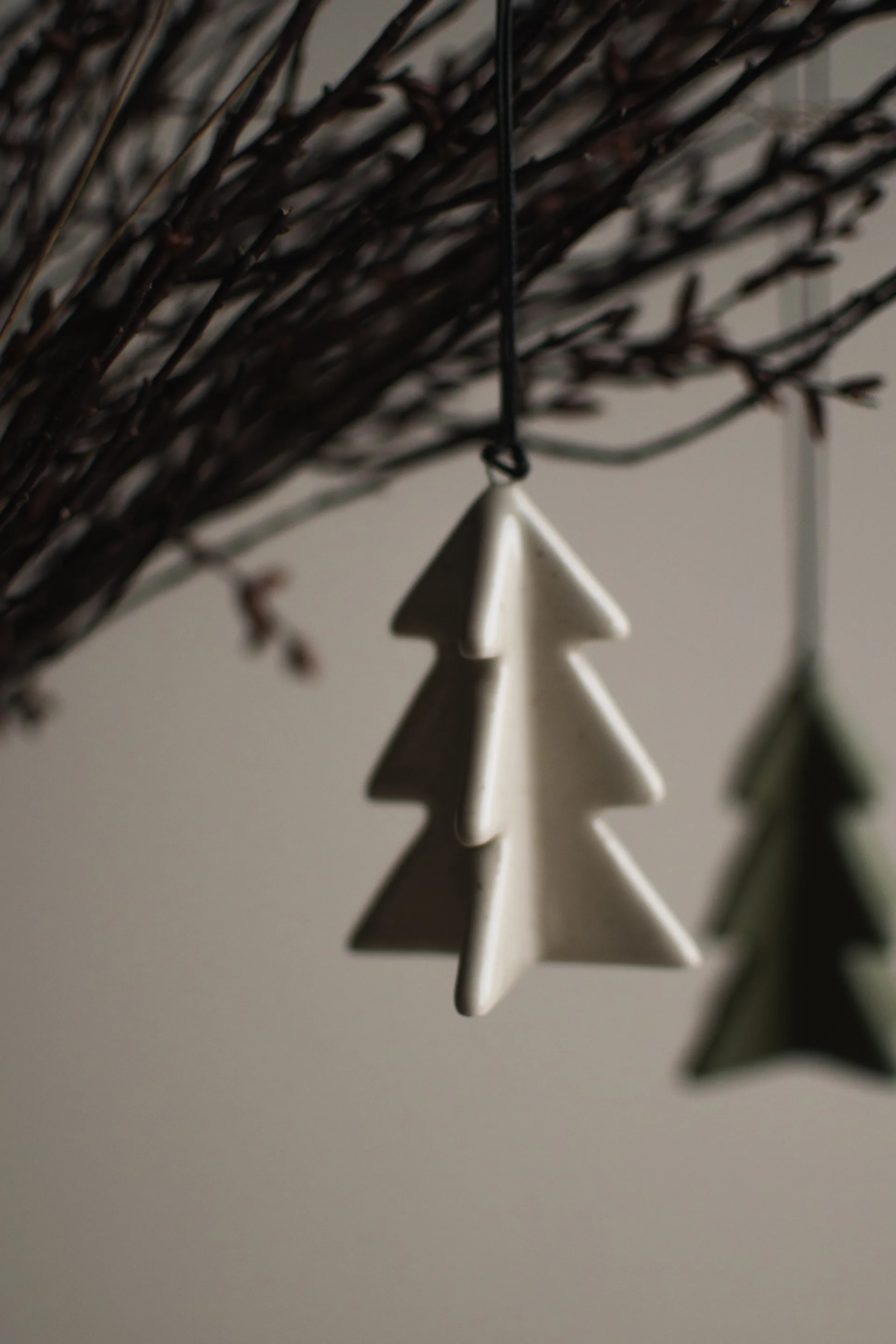 Hanging árvore de inverno 7 cm, Baunilha DBKD
